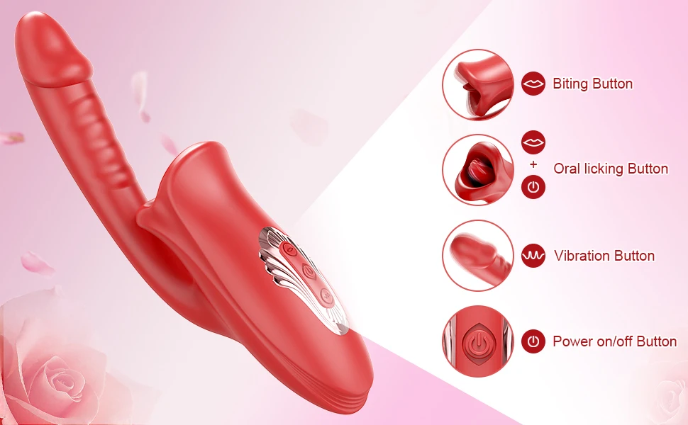 Patting Dildo Vibrator for Women Tongue Licking Clit Clitoris Stimulator G-Spot Massager Female Rabbit Sucker Adult Sex Toys