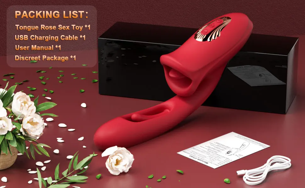 Patting Dildo Vibrator for Women Tongue Licking Clit Clitoris Stimulator G-Spot Massager Female Rabbit Sucker Adult Sex Toys
