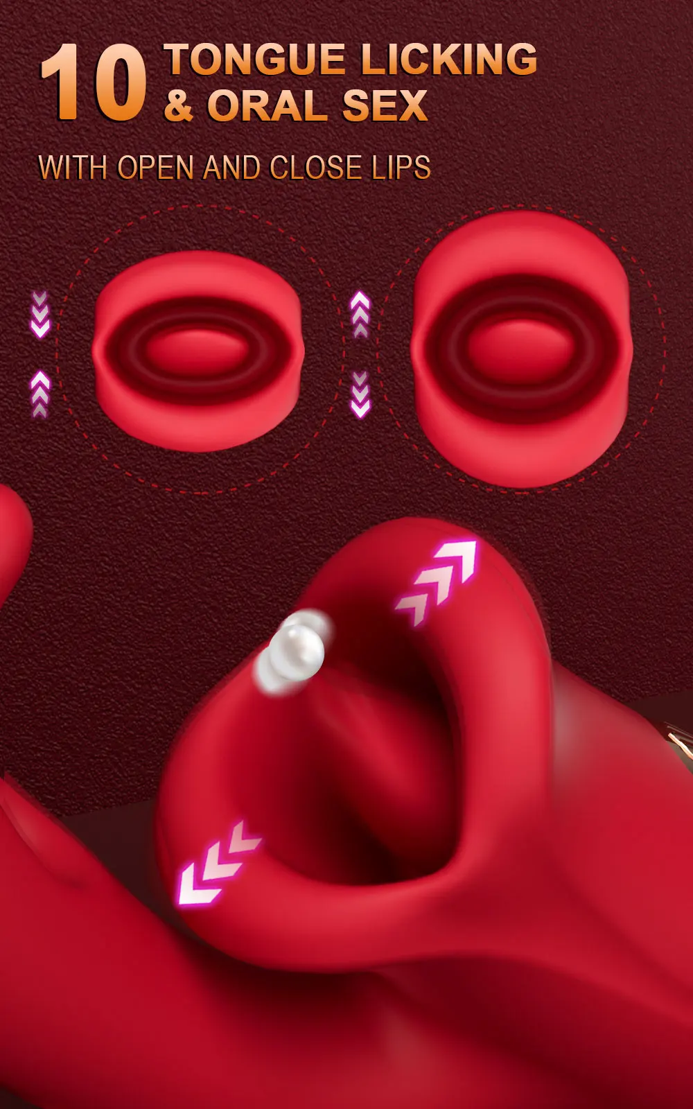 Patting Dildo Vibrator for Women Tongue Licking Clit Clitoris Stimulator G-Spot Massager Female Rabbit Sucker Adult Sex Toys
