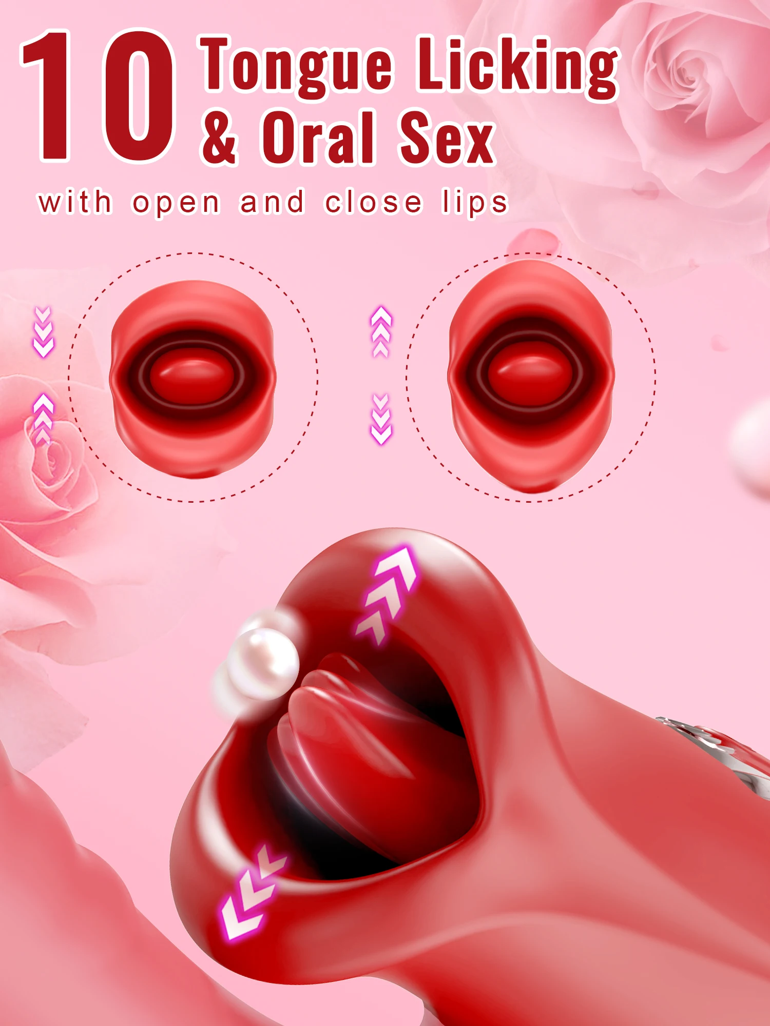 Patting Dildo Vibrator for Women Tongue Licking Clit Clitoris Stimulator G-Spot Massager Female Rabbit Sucker Adult Sex Toys