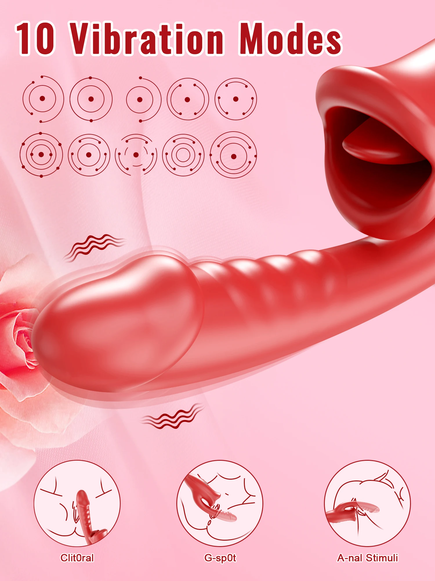 Patting Dildo Vibrator for Women Tongue Licking Clit Clitoris Stimulator G-Spot Massager Female Rabbit Sucker Adult Sex Toys