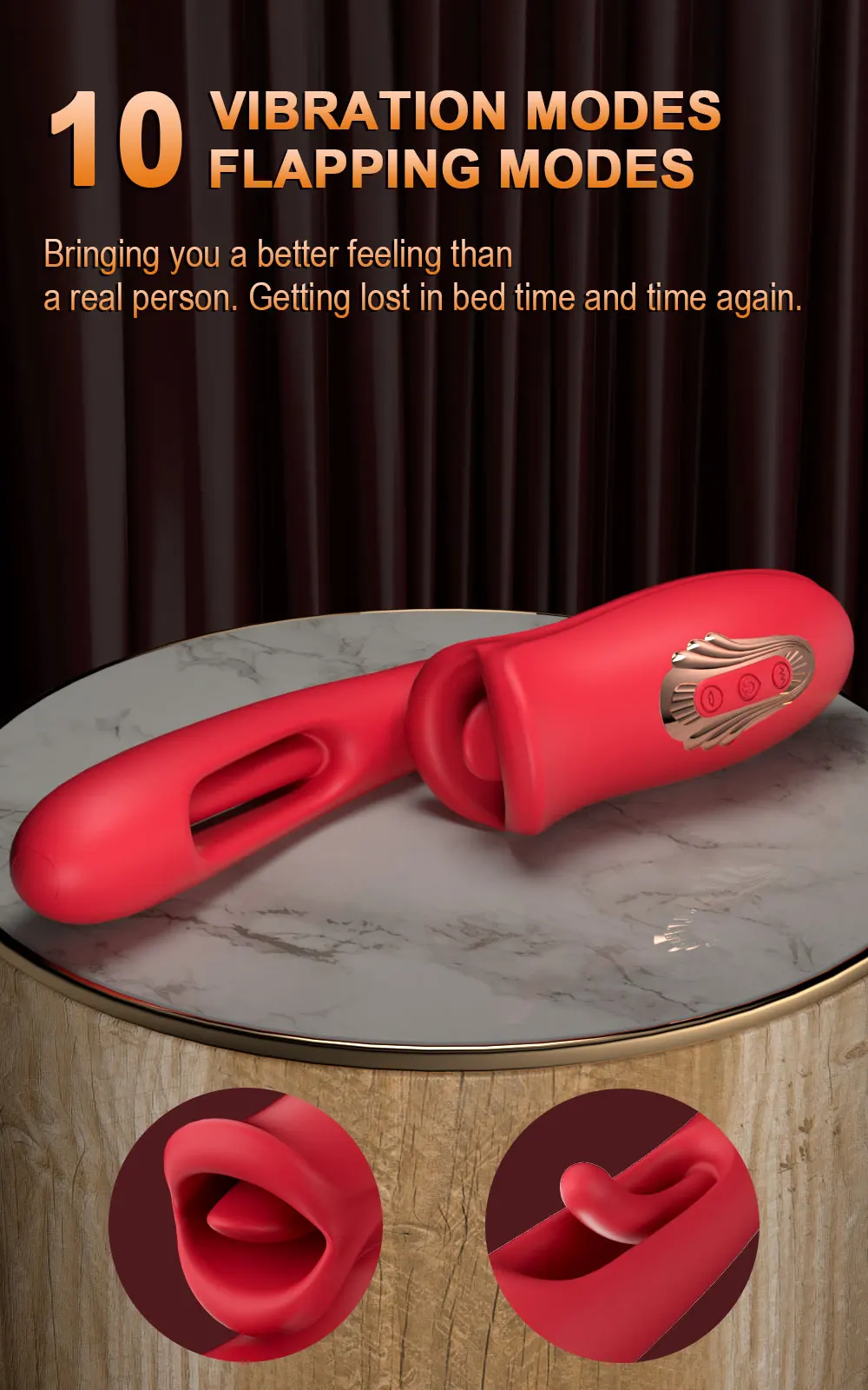 Patting Dildo Vibrator for Women Tongue Licking Clit Clitoris Stimulator G-Spot Massager Female Rabbit Sucker Adult Sex Toys