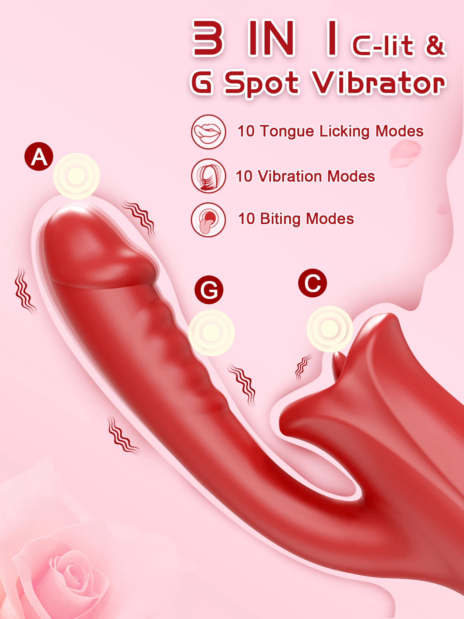 Patting Dildo Vibrator for Women Tongue Licking Clit Clitoris Stimulator G-Spot Massager Female Rabbit Sucker Adult Sex Toys