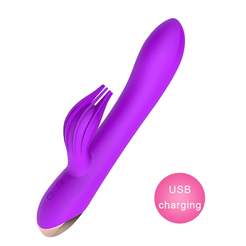 USB Rechargeable 10 Speed Powerful Dildo Rabbit Vibrator for Women Clitoris stimulation Massage Vibrator G-spot Adult sex toys