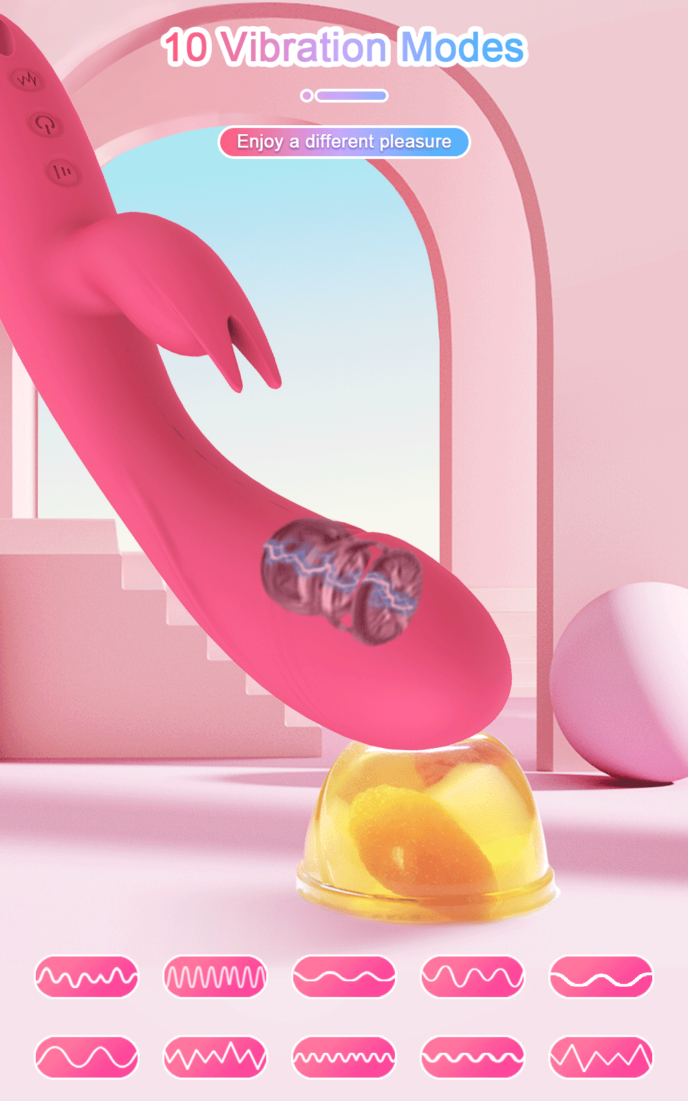 G Spot Rabbit Vibrator for Women 3 in 1 Clitoris Sucker Dildo Sucking Vibrator Female Vacuum Stimulator Sex Toys for Adults 18