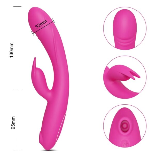 G Spot Rabbit Vibrator for Women 3 in 1 Clitoris Sucker Dildo Sucking Vibrator Female Vacuum Stimulator Sex Toys for Adults 18