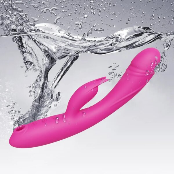 G Spot Rabbit Vibrator for Women 3 in 1 Clitoris Sucker Dildo Sucking Vibrator Female Vacuum Stimulator Sex Toys for Adults 18