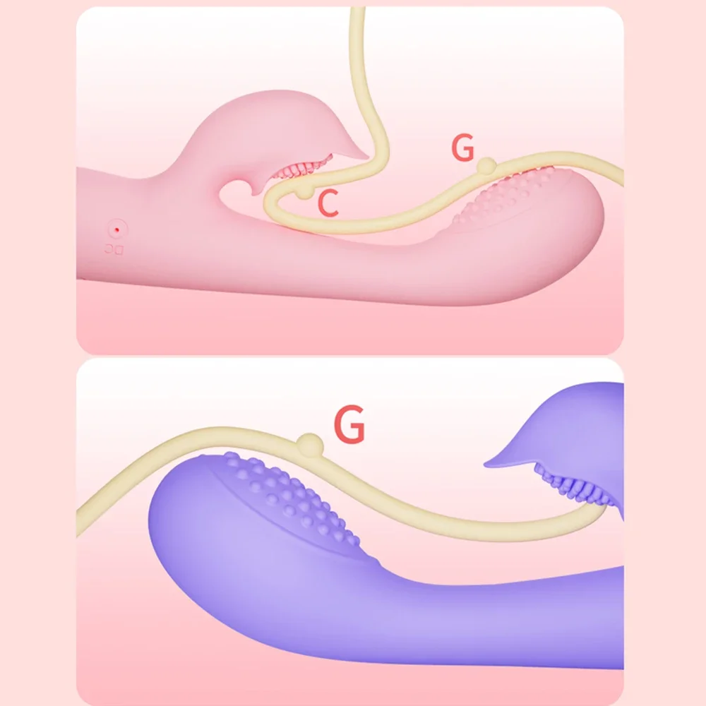 G Spot Dildo Vibrator for Women Rabbit Vibration Silicone Waterproof Female Vagina Stimulation Clitoris Anal Massager Sex Toys