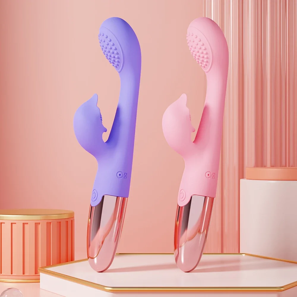 G Spot Dildo Vibrator for Women Rabbit Vibration Silicone Waterproof Female Vagina Stimulation Clitoris Anal Massager Sex Toys