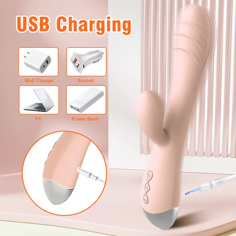 Rabbit Vibrator Wand Dildos Vibrating Plugs Butt Clitoris Stimulator G Spot Massage Anal Vibration Sex Toy For Women