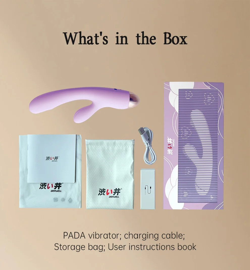 DRY WELL Rabbit Vibrator with Unique Patting Function Clitoris Stimulator Dildo with 10 Powerful Modes Dual Motor Stimulator