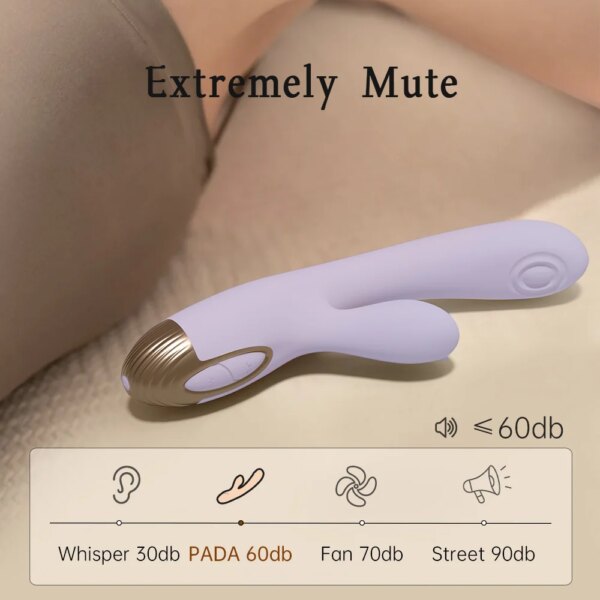 Rabbit Vibrator with Unique Patting Function Clitoris Stimulator Dildo with 10 Powerful Modes Dual Motor Stimulator