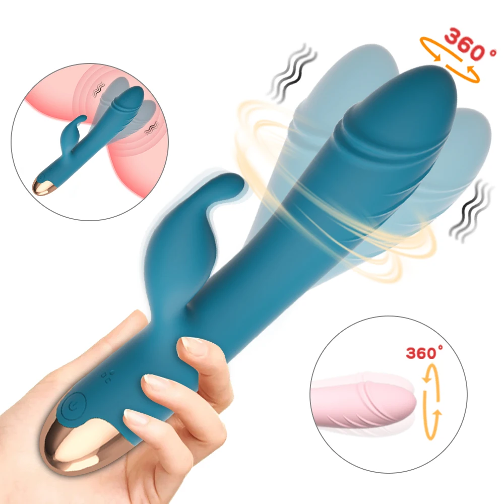 360° Rotating G Spot Vibrator For Women Dual Vibration Dildo Female Vagina Clitoris Massager Sex Toys For Women Adult Toys 360° Rotating G Spot Vibrator For Women Dual Vibration Dildo Female Vagina Clitoris Massager Sex Toys For Women Adult Toys