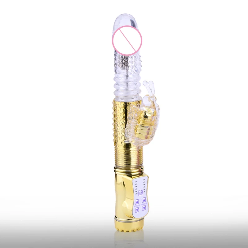 Rabbit Vibrator Telescopic Dildo Vibrator G-Spot Clit AV Stick Stimulator Vaginal Massager Sex Toys for Women Female rechargable