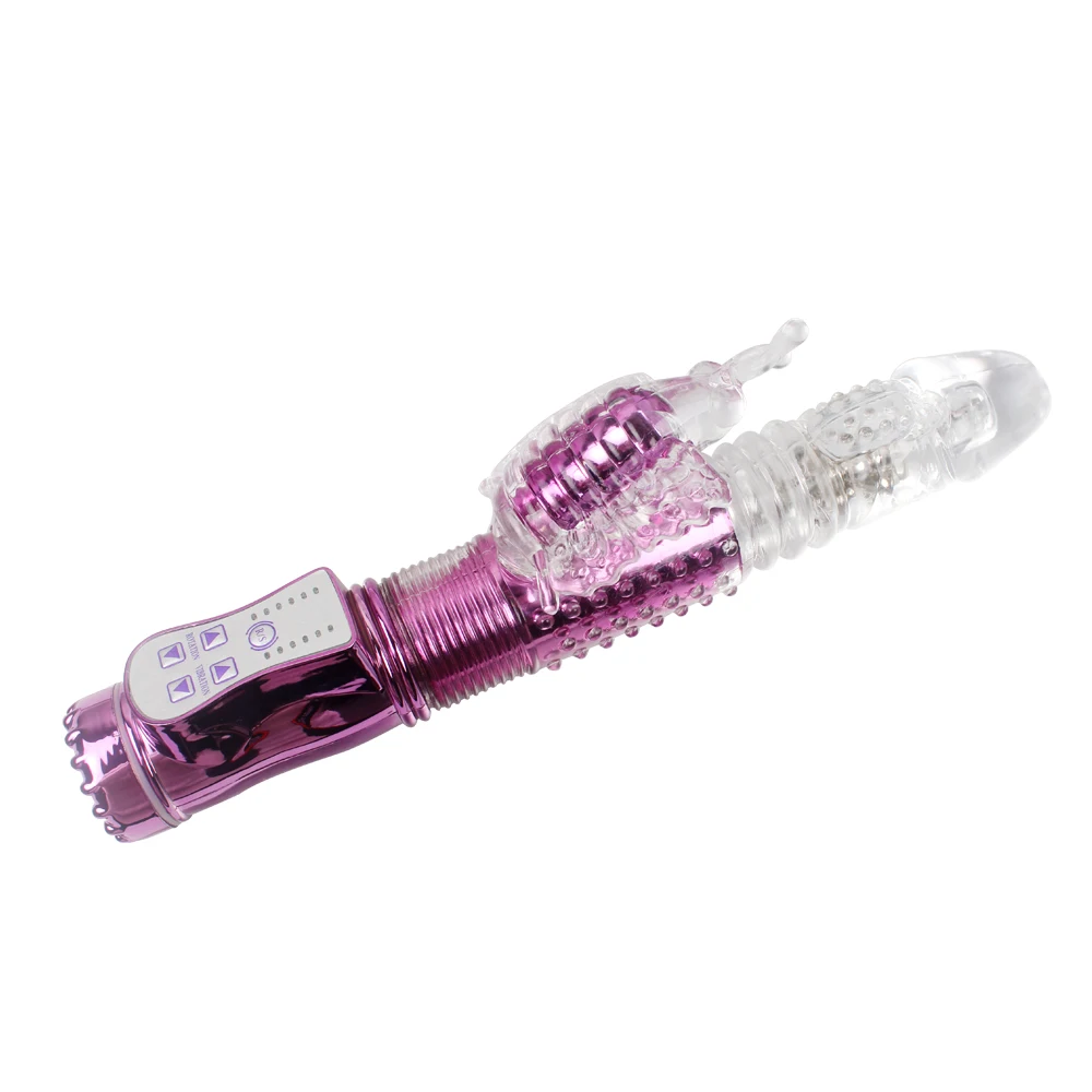 Rabbit Vibrator Telescopic Dildo Vibrator G-Spot Clit AV Stick Stimulator Vaginal Massager Sex Toys for Women Female rechargable