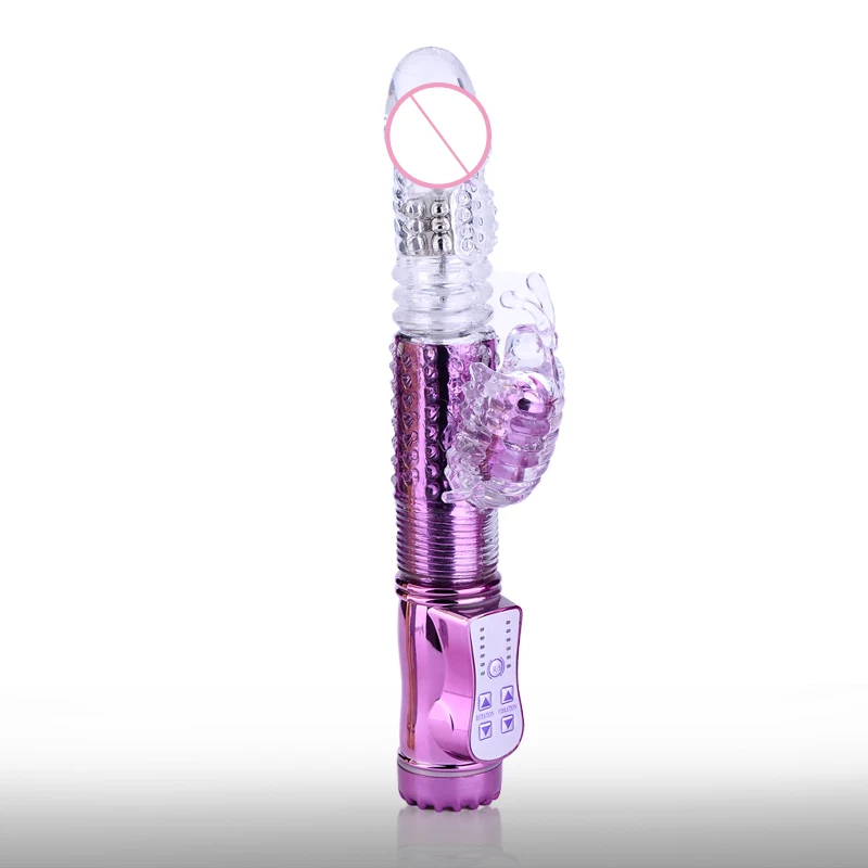 Rabbit Vibrator Telescopic Dildo Vibrator G-Spot Clit AV Stick Stimulator Vaginal Massager Sex Toys for Women Female rechargable