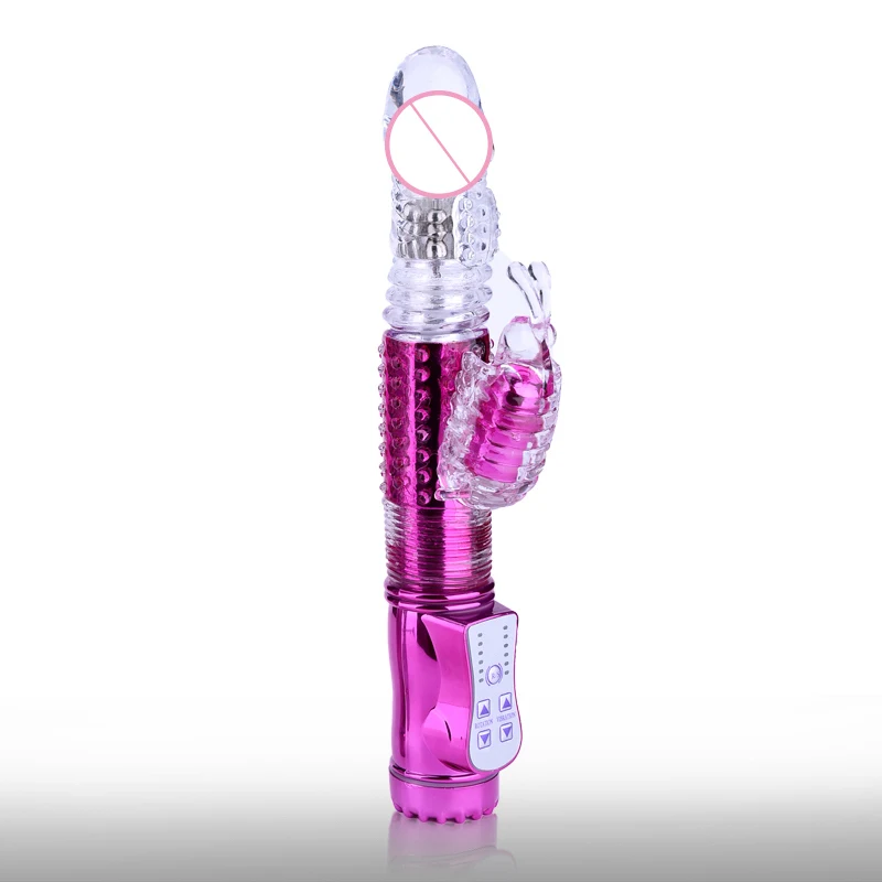 Rabbit Vibrator Telescopic Dildo Vibrator G-Spot Clit AV Stick Stimulator Vaginal Massager Sex Toys for Women Female rechargable