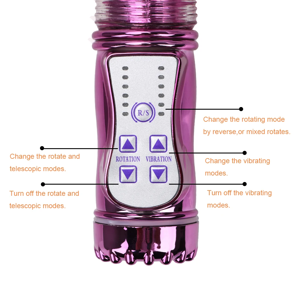 Rabbit Vibrator Telescopic Dildo Vibrator G-Spot Clit AV Stick Stimulator Vaginal Massager Sex Toys for Women Female rechargable