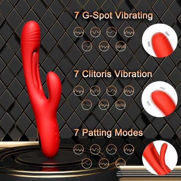 Rabbit Patting Vibrator for Women Clit Sucker Sucking Clitoris Stimulator Powerful G-Spot Sex Toy Female Masturbator Adult Goods