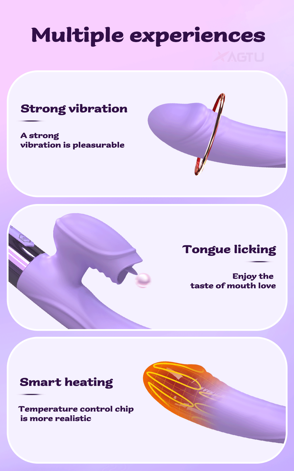 Powerful G Spot Rabbit Vibrator for Women with Tongue Licking Clitoris Stimulator Heating Dildo Adults Goods Sex Toys for Female