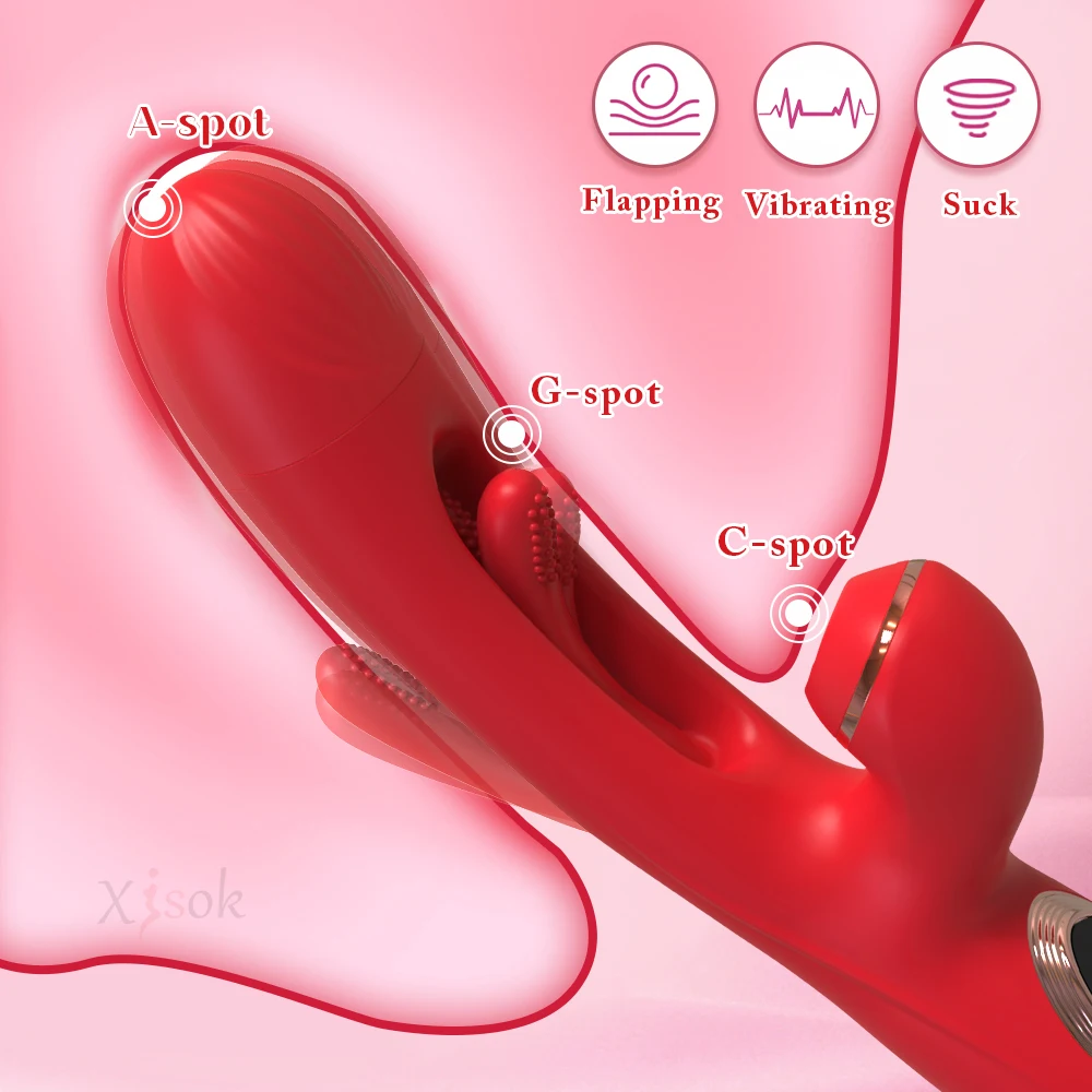 Tapping Flapping Vibrator for Women Clitoris Clit Sucker Stimulator Powerful Sex Toy Woman Female Rabbit Sucking Masturbator