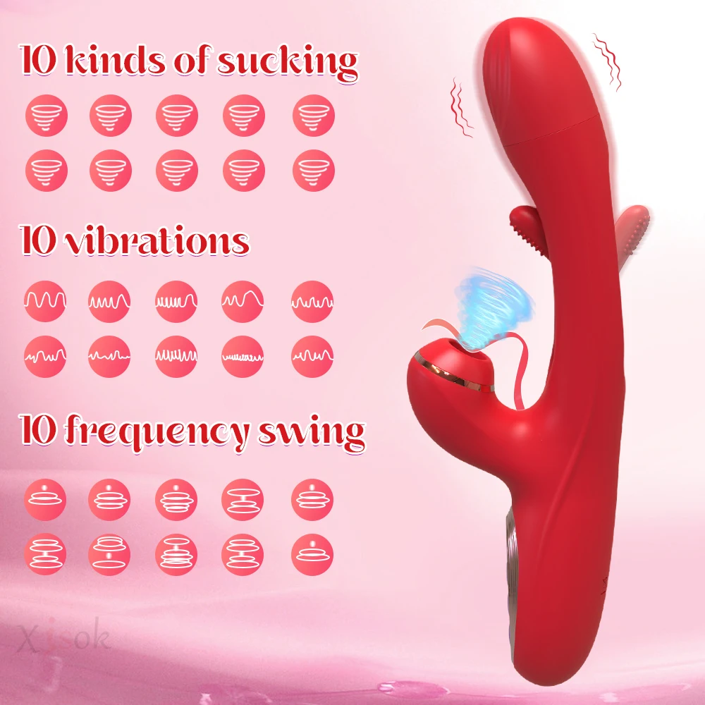 Tapping Flapping Vibrator for Women Clitoris Clit Sucker Stimulator Powerful Sex Toy Woman Female Rabbit Sucking Masturbator