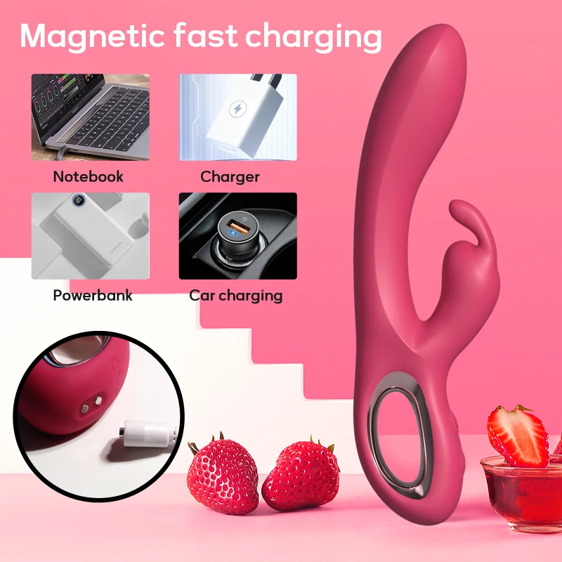 Clitoris Vibrator for Women Rabbit Dildo Female Vagina Masturbaror 10 Speeds Dual Motors Massager Sex Toys for Adult Supplies 18