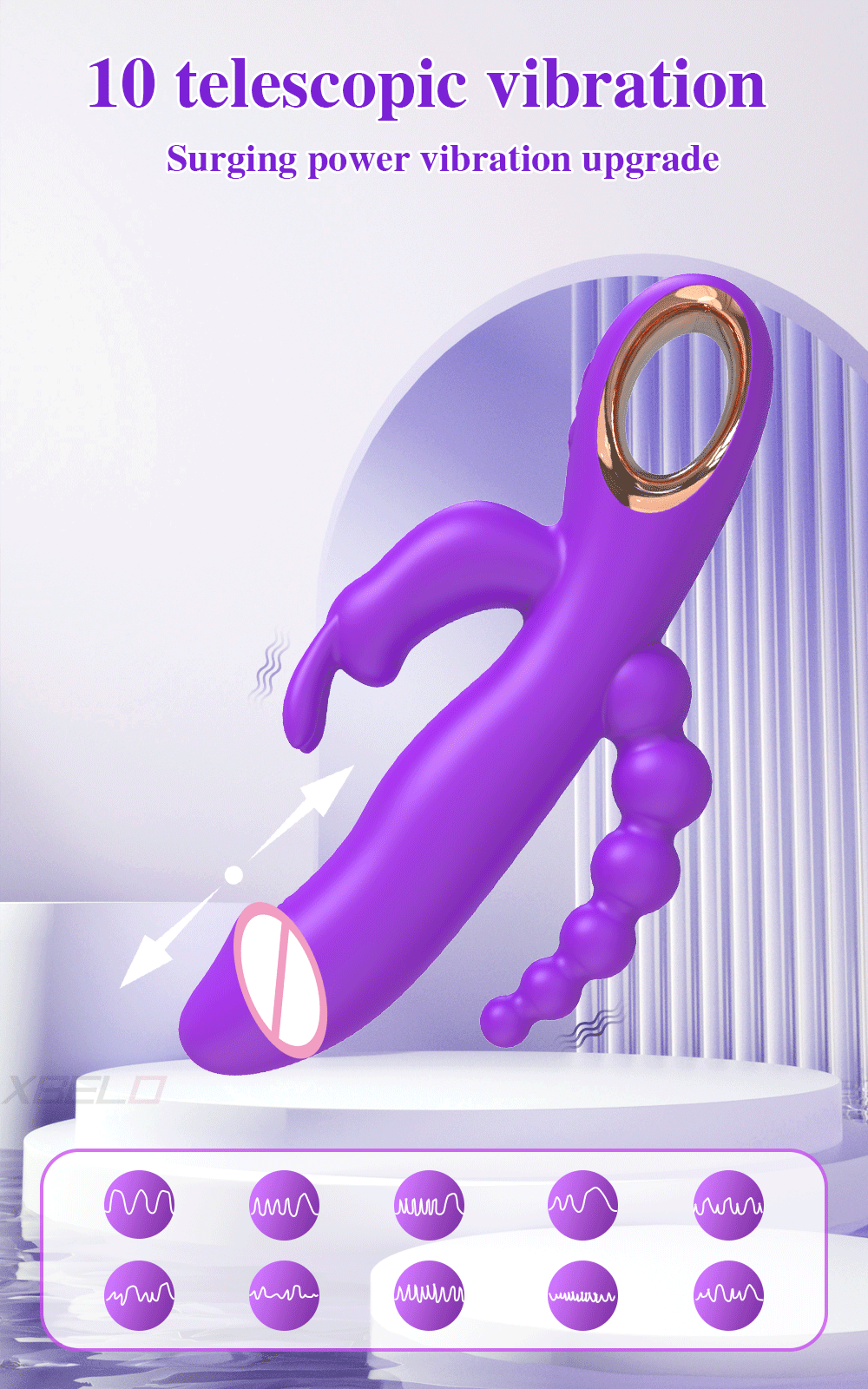 G Spot Rabbit Vibrator for Woman Anal Dildo 3 in 1 Sex Toy Adult with10 Vibrating Modes Waterproof Clitoris Massage Stimulato G Spot Rabbit Vibrator for Woman Anal Dildo 3 in 1 Sex Toy Adult with10 Vibrating Modes Waterproof Clitoris Massage Stimulato
