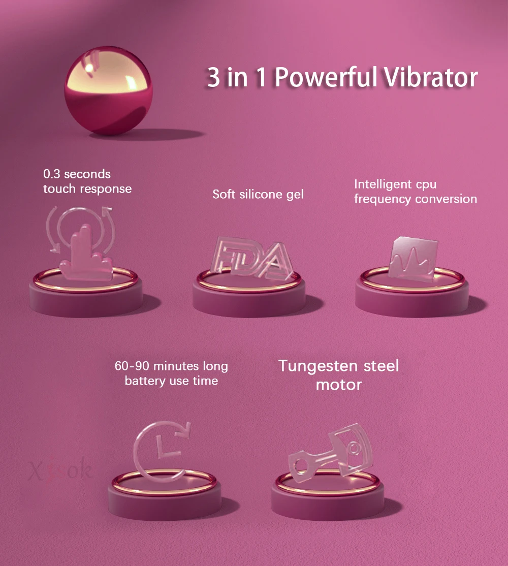 G Spot Rabbit Vibrator for Woman Anal Dildo 3 in 1 Sex Toy Adult with10 Vibrating Modes Waterproof Clitoris Massage Stimulato G Spot Rabbit Vibrator for Woman Anal Dildo 3 in 1 Sex Toy Adult with10 Vibrating Modes Waterproof Clitoris Massage Stimulato
