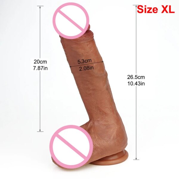 Skin Feeling Realistic Penis Soft Sexy Huge Dildo Female Masturbator Double-layer Silicone Suction Cup Dildos for Women Big Dick