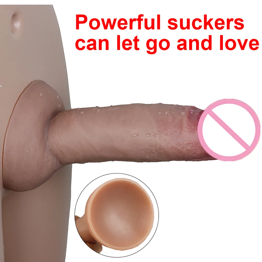 Super Skin Silicone Realistic Dildo Soft Suction Cup Big Huge Strapon Penis Dick Adults Sex Toys For Women Female Masturbator