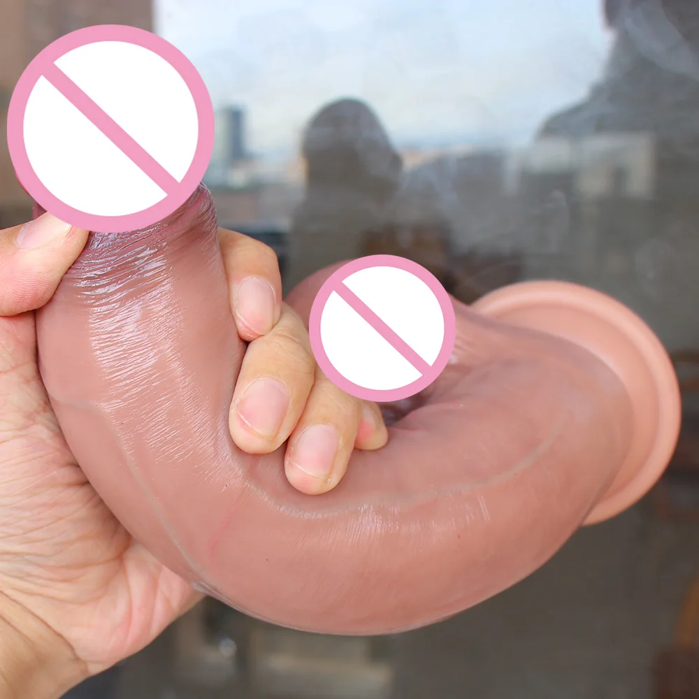 Soft Sexy Huge Dildo Skin Feeling Realistic Penis Sex Toys for Women Big Dicks Double Layersilicong Suction Cup Anal stimulator Soft Sexy Huge Dildo Skin Feeling Realistic Penis Sex Toys for Women Big Dicks Double Layersilicong Suction Cup Anal stimulator
