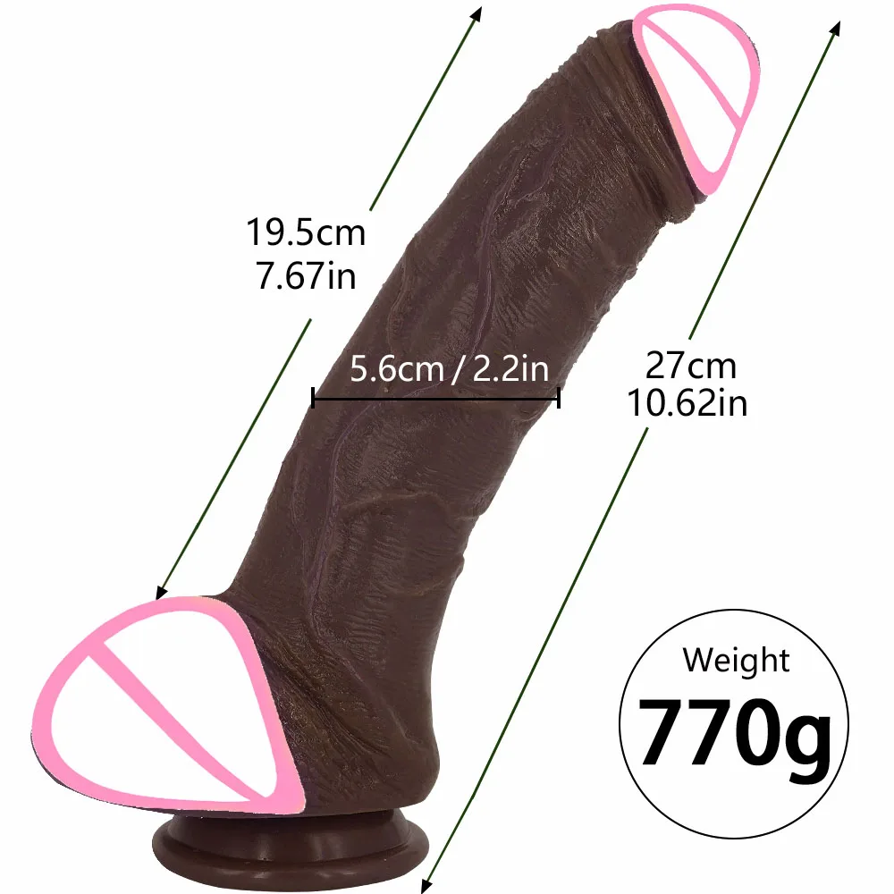 Big Long Dildo  Black Vagina Masturbator Realistic Dick Strapon Penis Soft Suction Cup Anal Sex Toy For Woman G-spot Stimulation