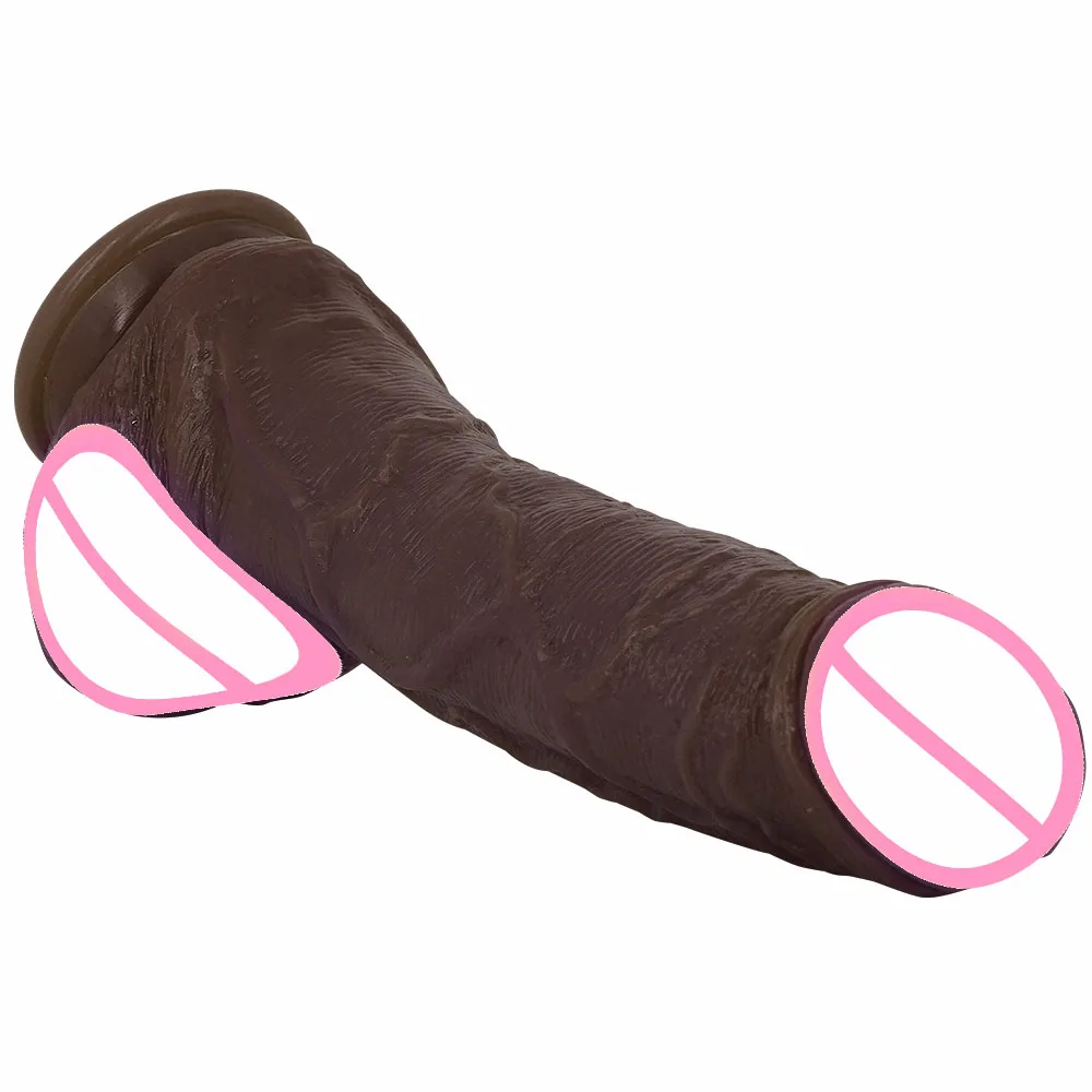 Big Long Dildo  Black Vagina Masturbator Realistic Dick Strapon Penis Soft Suction Cup Anal Sex Toy For Woman G-spot Stimulation
