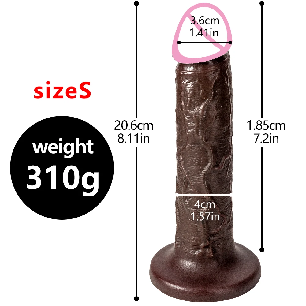 Big Long Dildo  Black Vagina Masturbator Realistic Dick Strapon Penis Soft Suction Cup Anal Sex Toy For Woman G-spot Stimulation