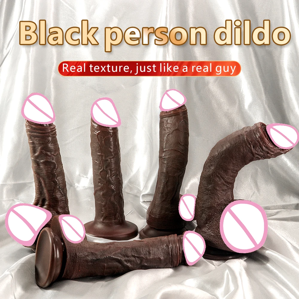 Big Long Dildo  Black Vagina Masturbator Realistic Dick Strapon Penis Soft Suction Cup Anal Sex Toy For Woman G-spot Stimulation