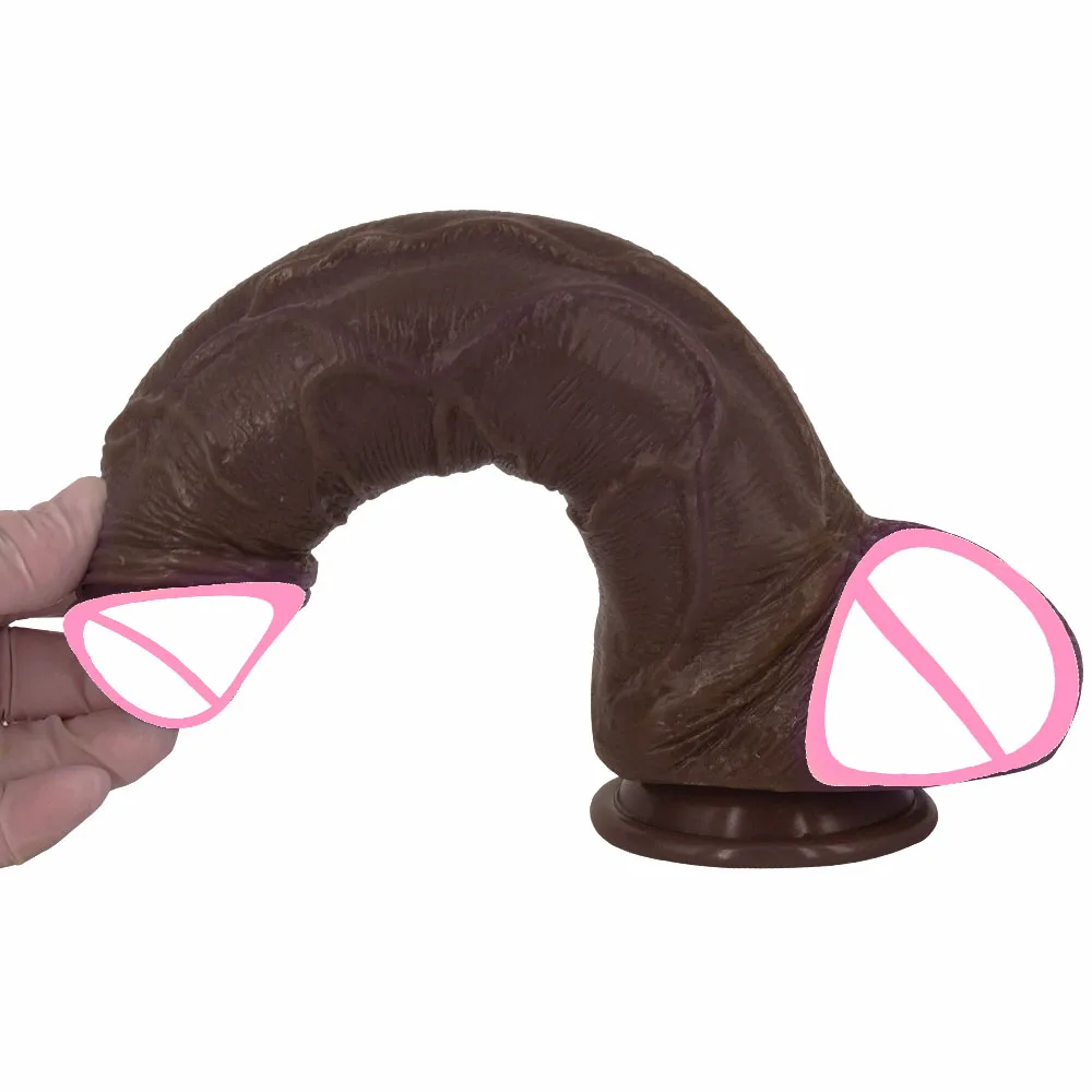Big Long Dildo  Black Vagina Masturbator Realistic Dick Strapon Penis Soft Suction Cup Anal Sex Toy For Woman G-spot Stimulation