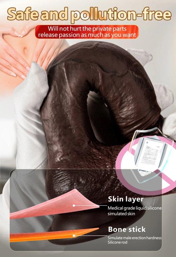 Big Long Dildo  Black Vagina Masturbator Realistic Dick Strapon Penis Soft Suction Cup Anal Sex Toy For Woman G-spot Stimulation