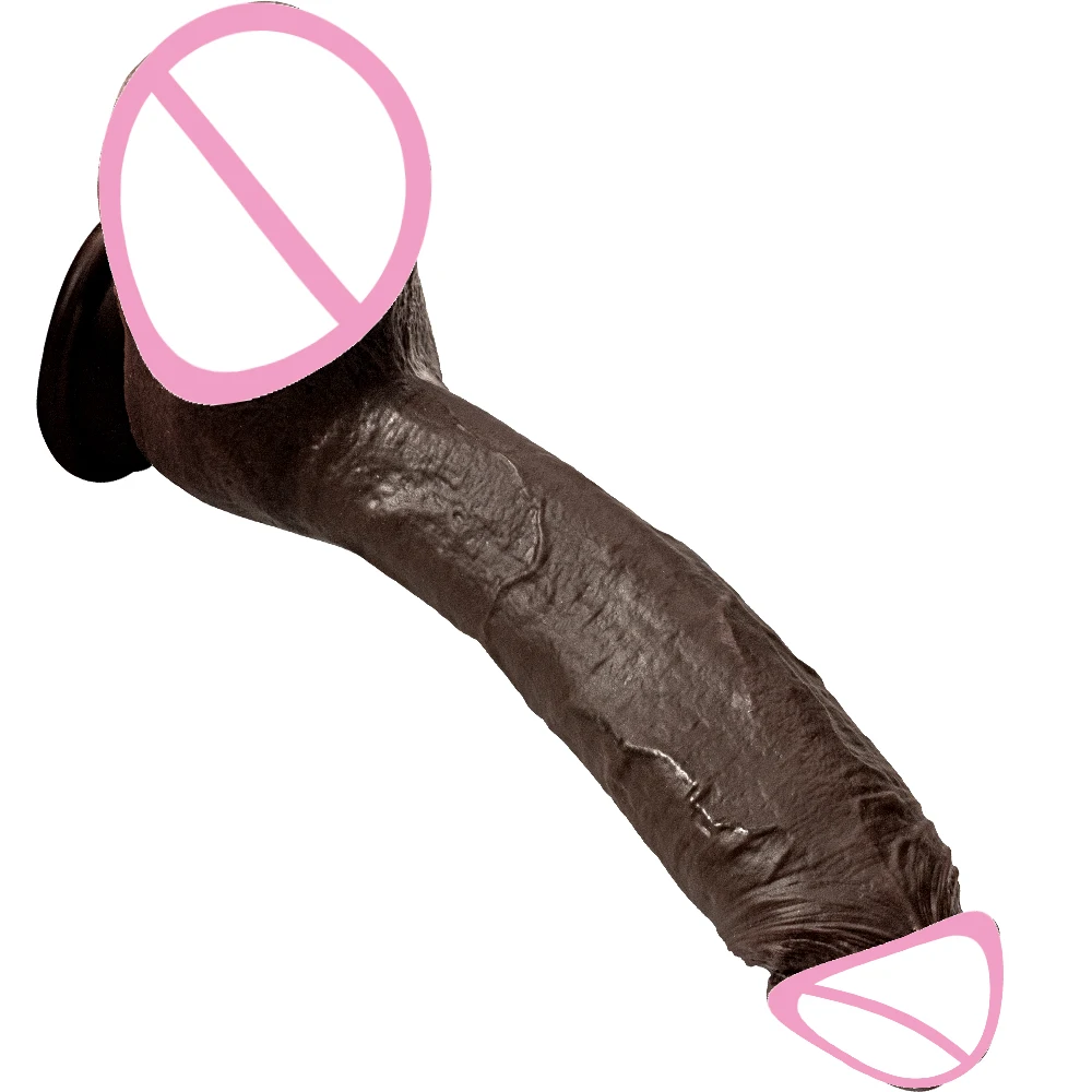 Big Long Dildo  Black Vagina Masturbator Realistic Dick Strapon Penis Soft Suction Cup Anal Sex Toy For Woman G-spot Stimulation
