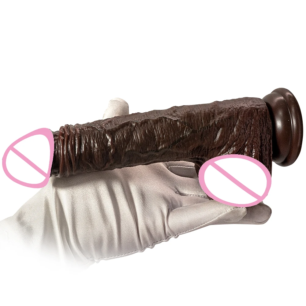 Big Long Dildo  Black Vagina Masturbator Realistic Dick Strapon Penis Soft Suction Cup Anal Sex Toy For Woman G-spot Stimulation