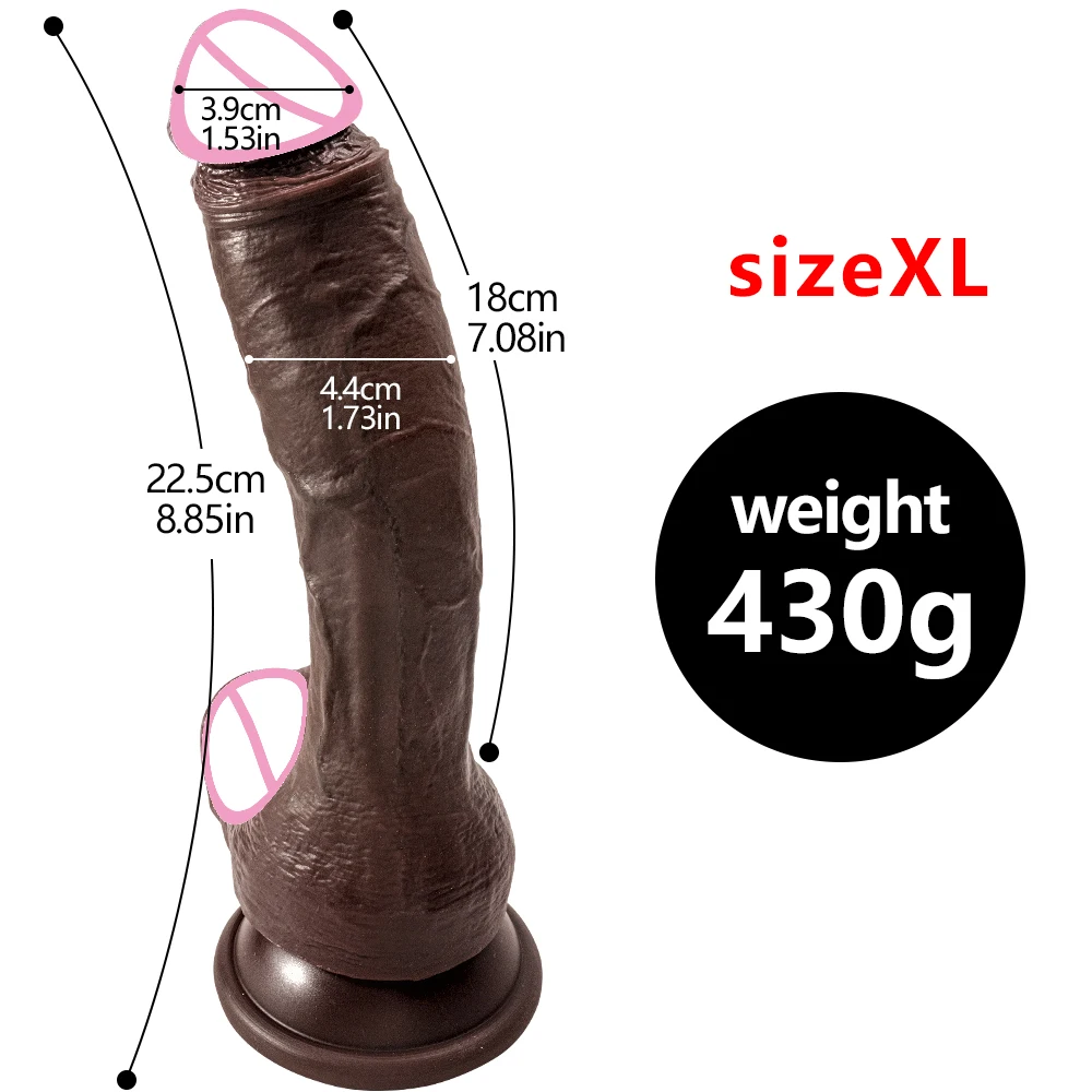 Big Long Dildo  Black Vagina Masturbator Realistic Dick Strapon Penis Soft Suction Cup Anal Sex Toy For Woman G-spot Stimulation