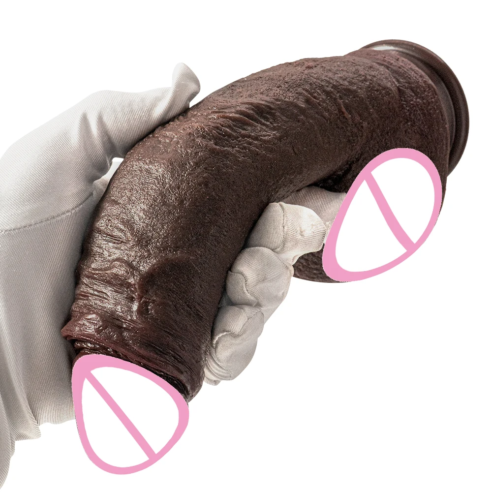 Big Long Dildo  Black Vagina Masturbator Realistic Dick Strapon Penis Soft Suction Cup Anal Sex Toy For Woman G-spot Stimulation