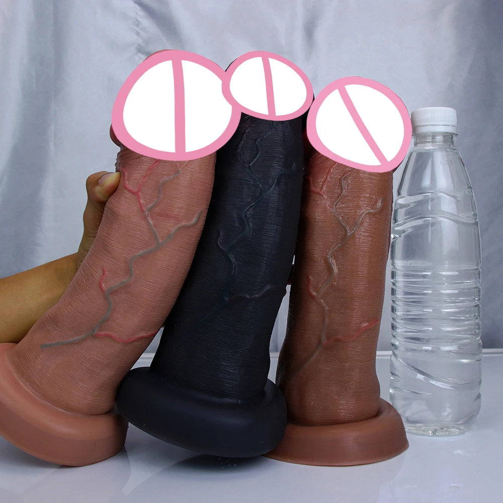 Big Glans Thick Huge Dildo Realistic Soft Small Cock Masturbators Double Layer Penis Women Anal Sex Toy Suction Cup Adults Dick Big Glans Thick Huge Dildo Realistic Soft Small Cock Masturbators Double Layer Penis Women Anal Sex Toy Suction Cup Adults Dick