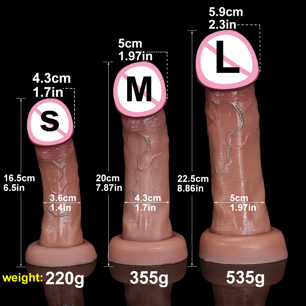 Big Glans Thick Huge Dildo Realistic Soft Small Cock Masturbators Double Layer Penis Women Anal Sex Toy Suction Cup Adults Dick Big Glans Thick Huge Dildo Realistic Soft Small Cock Masturbators Double Layer Penis Women Anal Sex Toy Suction Cup Adults Dick