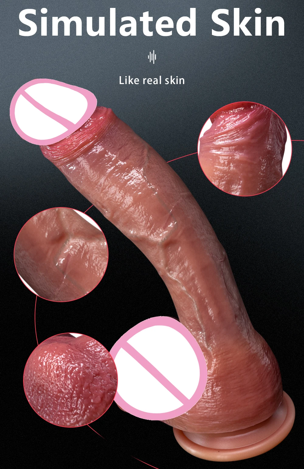 Oversized Soft Realistic Thick Dildo Gay Sex Toy for Women Suction Cup Big Dick Anal Plug Vaginal Masturbators Silicone Penis