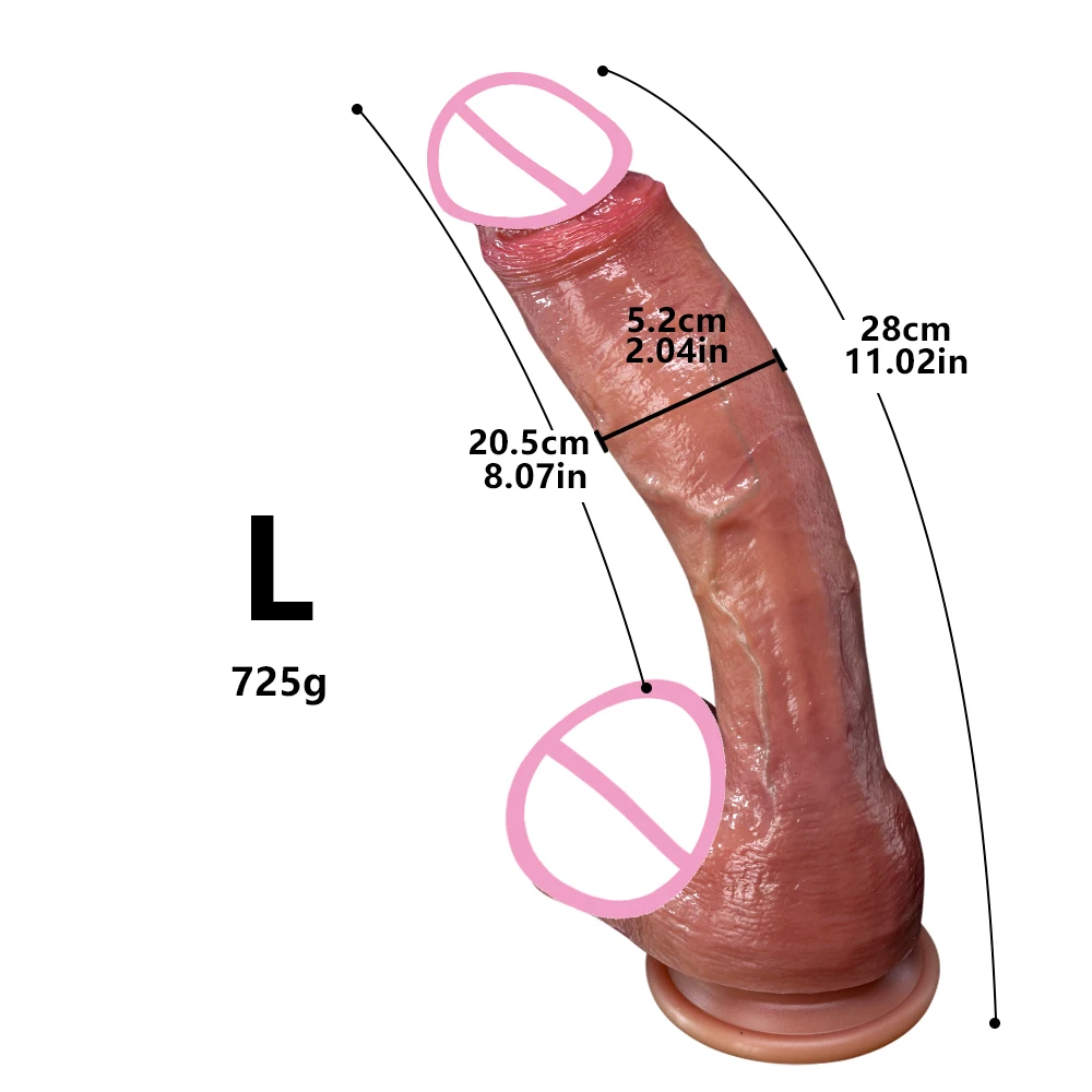 Oversized Soft Realistic Thick Dildo Gay Sex Toy for Women Suction Cup Big Dick Anal Plug Vaginal Masturbators Silicone Penis