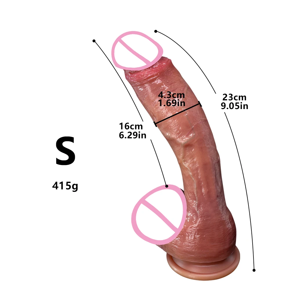Oversized Soft Realistic Thick Dildo Gay Sex Toy for Women Suction Cup Big Dick Anal Plug Vaginal Masturbators Silicone Penis