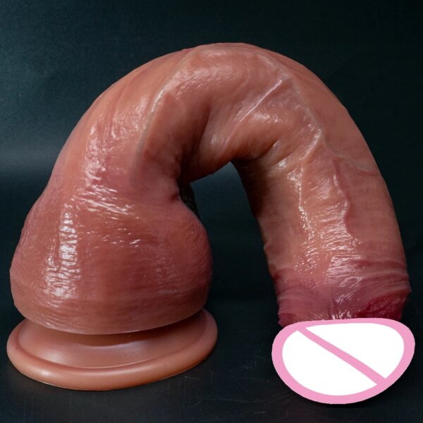 Oversized Soft Realistic Thick Dildo Gay Sex Toy for Women Suction Cup Big Dick Anal Plug Vaginal Masturbators Silicone Penis
