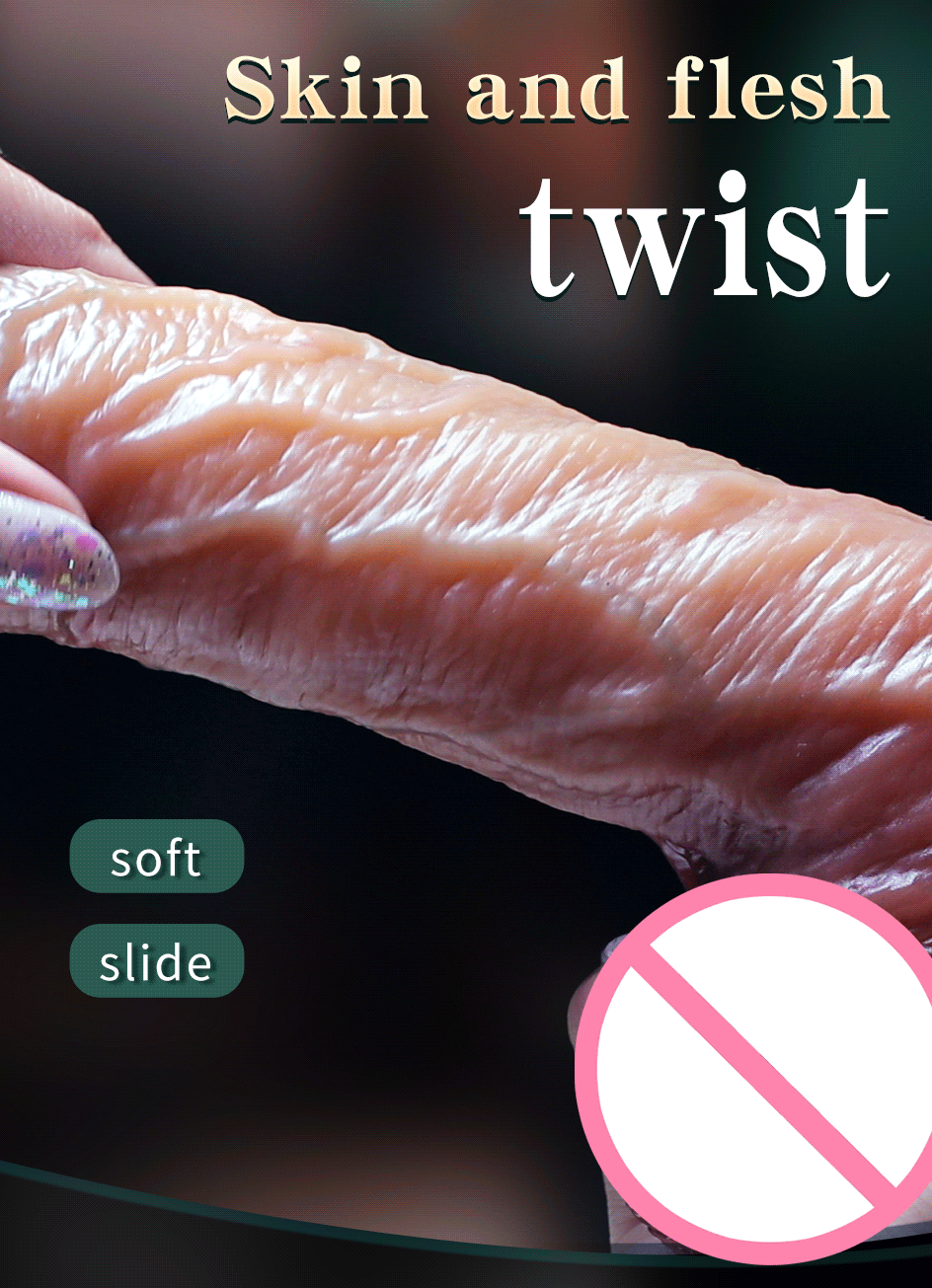 Realistic Sliding Dildo Skin Venis G-spot Stimulate Orgasm Masturbators Soft Penis Big Dick Suction Cup Anal Sex Toys For Women