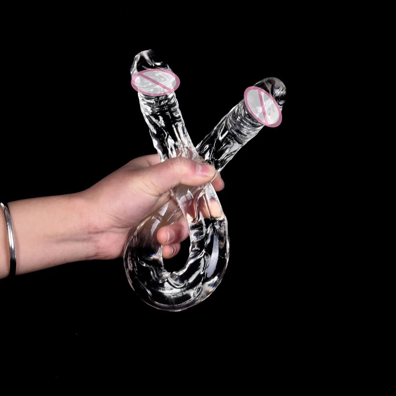 Double head Dildo Long Jelly Realistic Dildo Double Ended Dildo Flexible Big Penis for Women Masturbator Sex Toys for Lesbian
